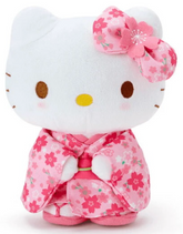 The legendary Hello Kitty appears in many forms and never disappoints. Presented here as a high quality plushie, Hello Kitty’s traditional Japanese style cherry blossom kimono and matching sakura bow will charm owners for years to come.  Sanrio collectors, grab this special Pink Cherry Blossom Kimono Hello Kitty Plushie while supplies last!